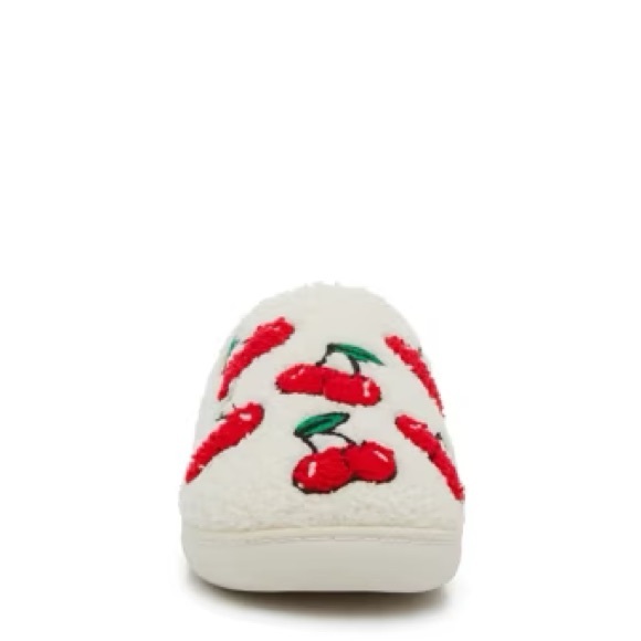 Cozy Cherry Embroidered Slippers - Picture 2 of 11